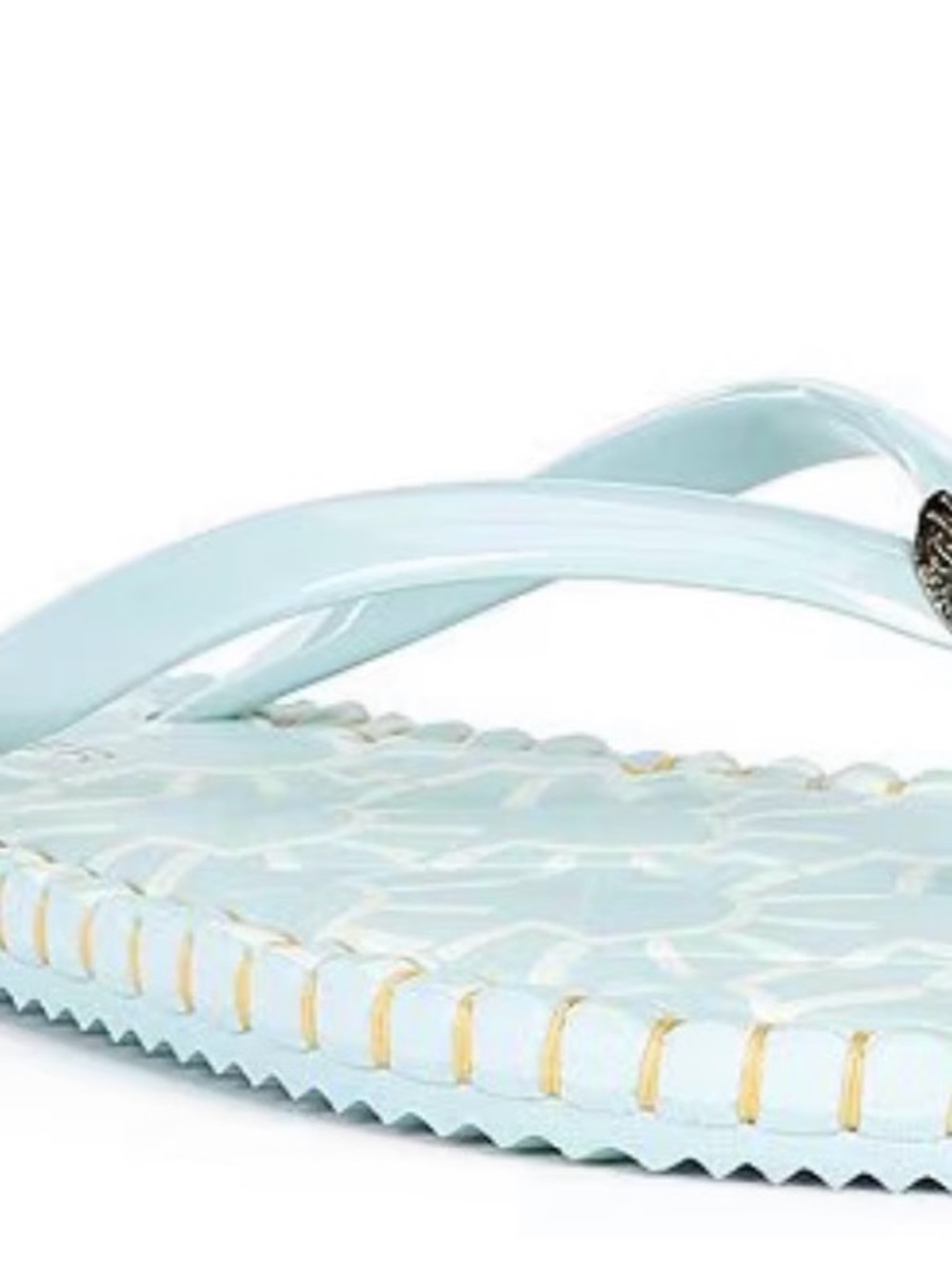 Kurt Geiger Embroidered Logo Print Pool Flip Flops 11 blue Kensington Q
